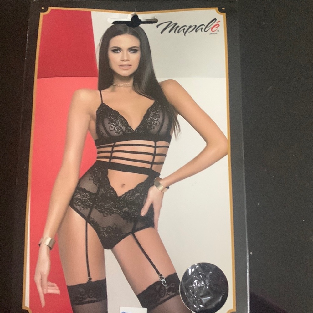 teddy. With lots of stripes lace cut out back.